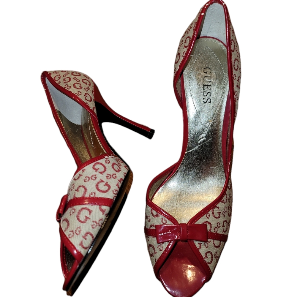 Guess Peep-Toe Stilettos